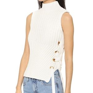 EUC Derek Lam Chunky Knit Gold SideTie Sweater M